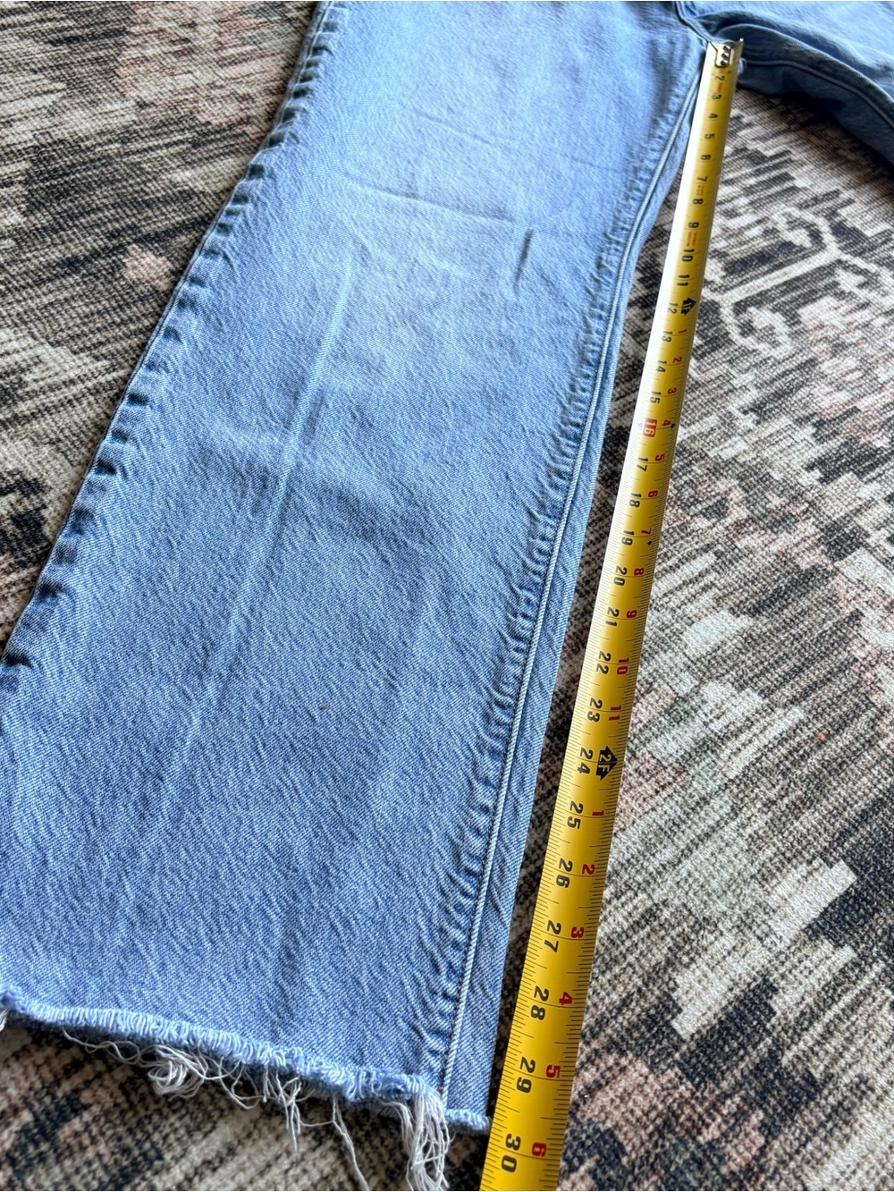 Levi's 501 lightweight 90’s Women's Light Blue Straight-Leg High-Rise Jeans - Picture 5 of 11